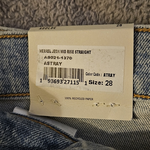 AGOLDE Merrell Jean 90s Mid Rise Sraight. - Picture 8 of 8